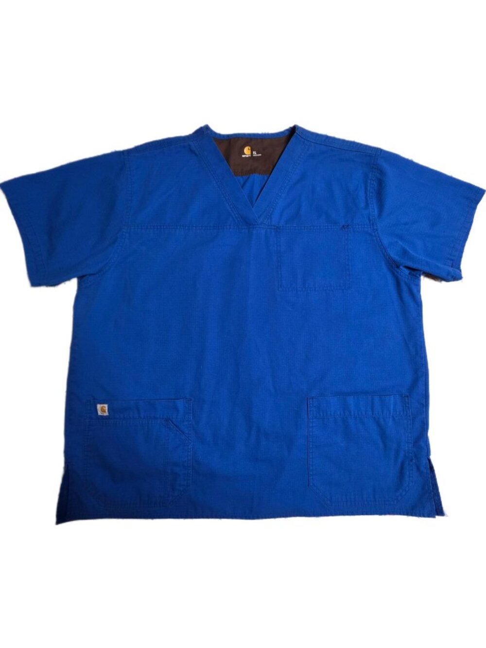 LOT OF 5 Carhartt Mens Ripstop Scrub Tops Blue XL